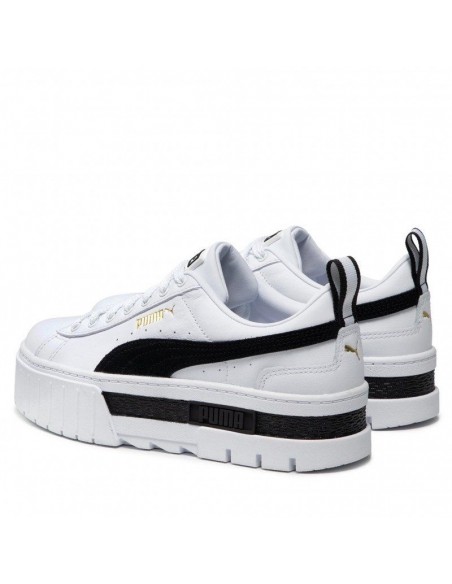 Puma Mayze Γυναικεία Flatforms Sneakers Λευκά 381983-01