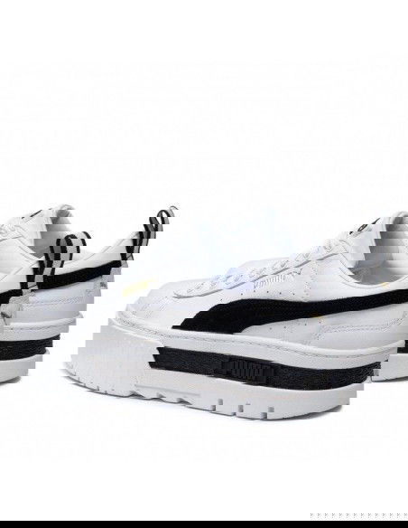 Puma Mayze Γυναικεία Flatforms Sneakers Λευκά 381983-01