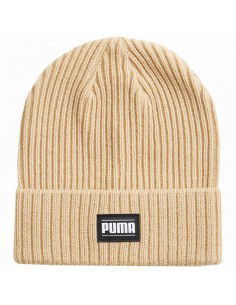 Puma Classic Beanie Ανδρικός Σκούφος με Rib Πλέξη σε Μπεζ χρώμα 024038-07