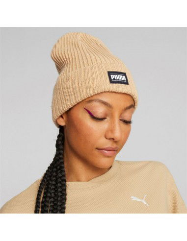 Puma Classic Beanie Ανδρικός Σκούφος με Rib Πλέξη σε Μπεζ χρώμα 024038-07