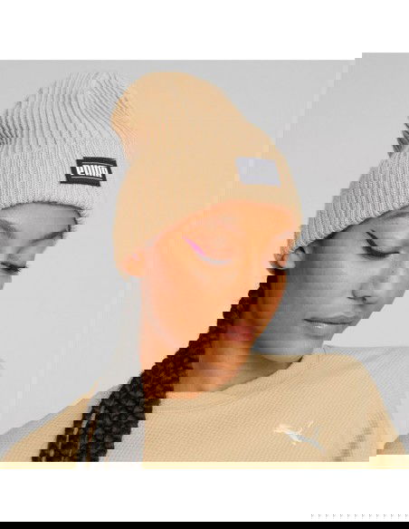 Puma Classic Beanie Ανδρικός Σκούφος με Rib Πλέξη σε Μπεζ χρώμα 024038-07