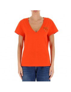 Pinko Birds Γυναικείο T-shirt Πορτοκαλί 100372A0MA