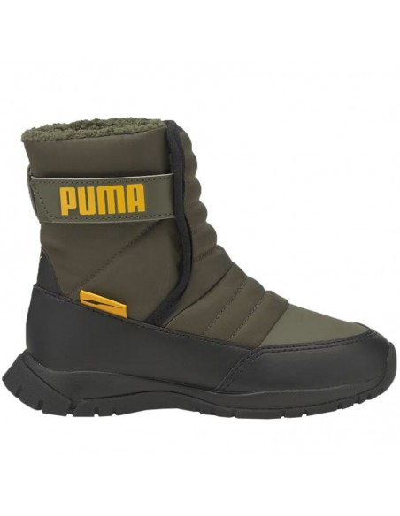 Puma Nieve Boot Παιδικά Μποτάκια Χιονιού με Σκρατς Χακί 380745-02