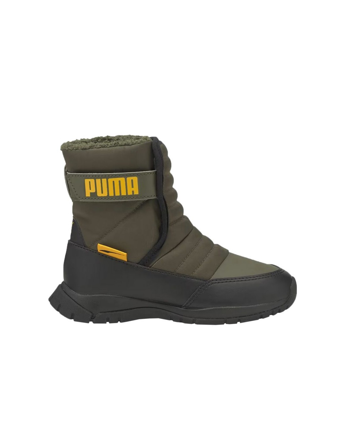 Puma Nieve Boot Παιδικά Μποτάκια Χιονιού με Σκρατς Χακί 380745-02