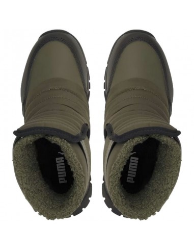 Puma Nieve Boot Παιδικά Μποτάκια Χιονιού με Σκρατς Χακί 380745-02