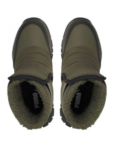 Puma Nieve Boot Παιδικά Μποτάκια Χιονιού με Σκρατς Χακί 380745-02