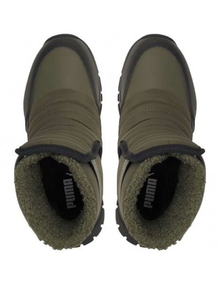 Puma Nieve Boot Παιδικά Μποτάκια Χιονιού με Σκρατς Χακί 380745-02