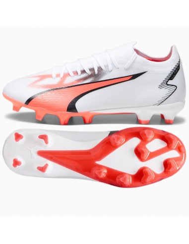 Puma Ultra Match FG/AG 107347-01 Χαμηλά Ποδοσφαιρικά Παπούτσια με Τάπες Λευκά