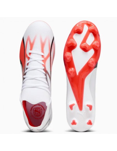 Puma Ultra Match FG/AG 107347-01 Χαμηλά Ποδοσφαιρικά Παπούτσια με Τάπες Λευκά