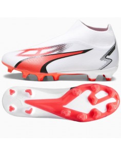 Puma Ultra Match+ Ll FG/AG 107511-01 Ψηλά Ποδοσφαιρικά Παπούτσια με Τάπες Λευκά