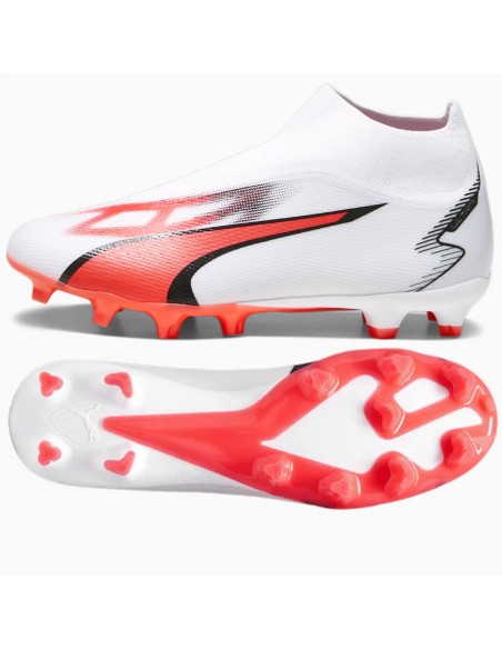 Puma Ultra Match+ Ll FG/AG 107511-01 Ψηλά Ποδοσφαιρικά Παπούτσια με Τάπες Λευκά