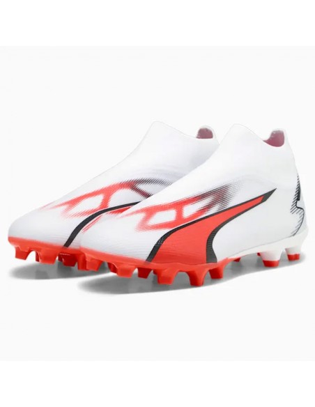 Puma Ultra Match+ Ll FG/AG 107511-01 Ψηλά Ποδοσφαιρικά Παπούτσια με Τάπες Λευκά