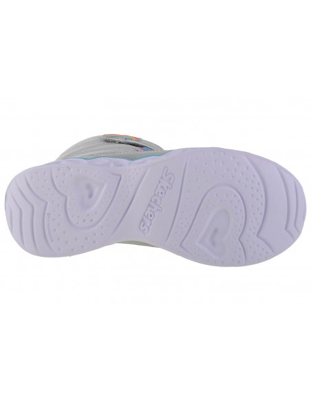 Skechers Heart Παιδικές Μπότες με Φωτάκια Ασημί 302668L-SMLT
