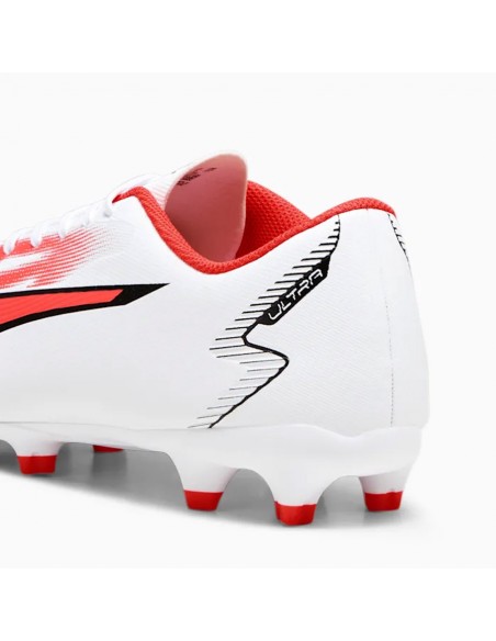 Puma Ultra Play FG/AG 107423-01 Χαμηλά Ποδοσφαιρικά Παπούτσια με Τάπες Λευκά