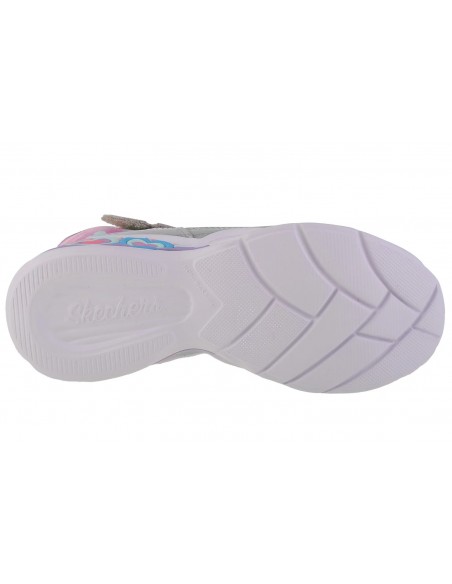 Skechers Παιδικές Μπότες με Φωτάκια Ασημί 302667L-SMLT