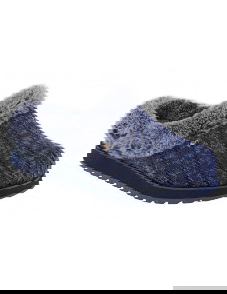 Skechers Χειμερινές Γυναικείες Παντόφλες σε Navy Μπλε χρώμα 31204-NVBL