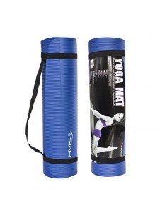 HMS YM03 Στρώμα Γυμναστικής Yoga/Pilates Μπλε με Ιμάντα Μεταφοράς (183x61x0.1cm)