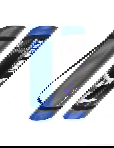 HMS YM03 Στρώμα Γυμναστικής Yoga/Pilates Μπλε με Ιμάντα Μεταφοράς (183x61x0.1cm)