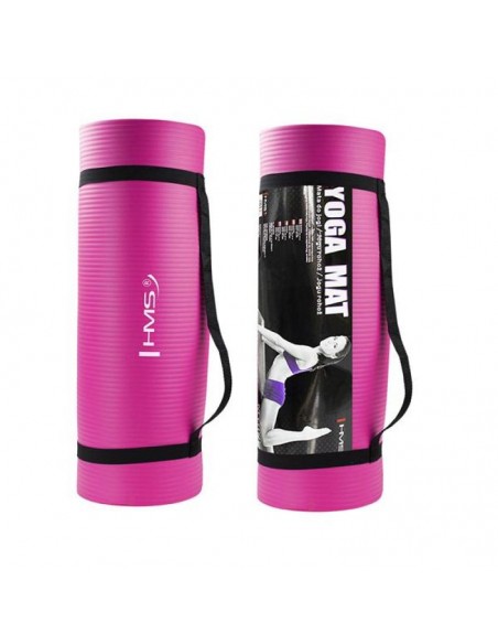 HMS YM04 Στρώμα Γυμναστικής Yoga/Pilates Ροζ (183x61x0.15cm)