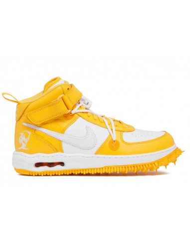 Nike X Off-White Air Force 1 Mid Ανδρικά Μποτάκια White / Varsity Maize DR0500-101
