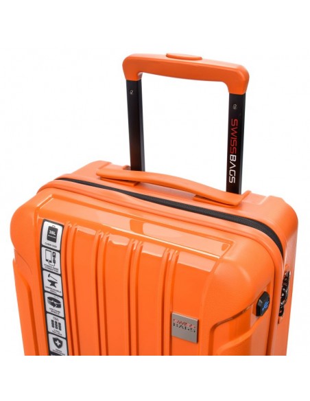Swiss Bags Tourist Βαλίτσα Καμπίνας με ύψος 55cm 76443 σε Πορτοκαλί χρώμα