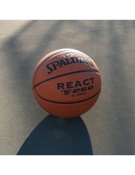 Spalding React TF-250 Μπάλα Μπάσκετ Indoor/Outdoor 76-803Z