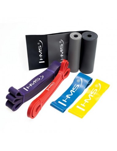 HMS Exercise Gym Kit Ελαστικοί Ιμάντες Γυμναστικής Σετ 6τμχ Πολύχρωμοι