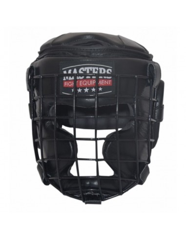 Sport Masters 02312-KM01 Κάσκα Πυγμαχίας Ενηλίκων Κλείστού Τύπου από Συνθετικό Δέρμα Μαύρη