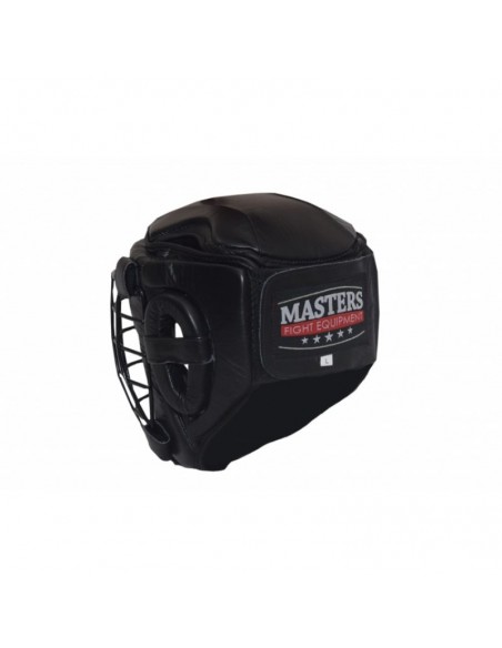 Sport Masters 02312-KM01 Κάσκα Πυγμαχίας Ενηλίκων Κλείστού Τύπου από Συνθετικό Δέρμα Μαύρη