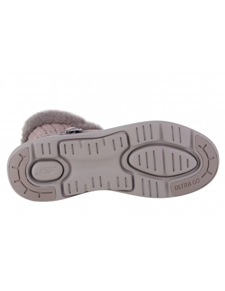 Skechers Go Walk Suede Γυναικεία Μποτάκια με Πλατφόρμα & Γούνα Ροζ 144422-DKTP