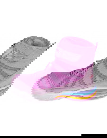 Skechers Παιδικά Μποτάκια με Κορδόνια Ροζ 302661L-LVTQ