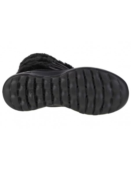 Skechers On The Go Joy Cyclone Suede Γυναικεία Μποτάκια με Γούνα Μαύρα 144020-BBK