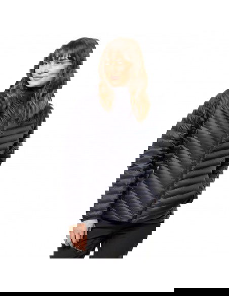 Jack Wolfskin Κοντό Γυναικείο Puffer Μπουφάν για Χειμώνα Γκρι 1207101-1388