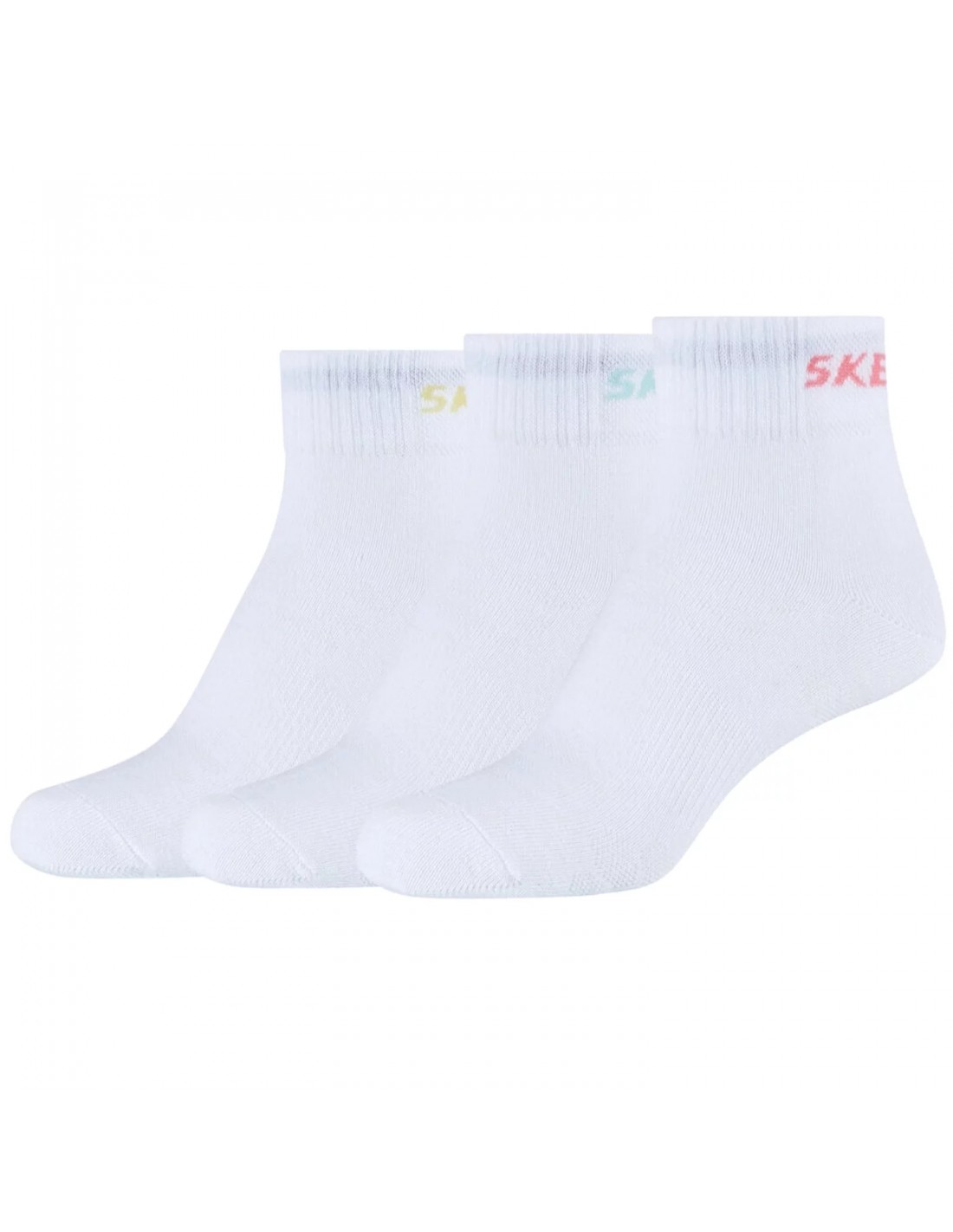 Skechers SK42022-1000 Αθλητικές Κάλτσες Λευκές 3 Ζεύγη
