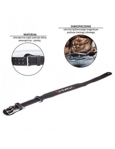 Belt for strength training HMS black PA3778 rL