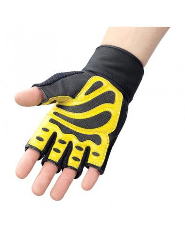 Gym gloves Black Yellow HMS RST01 XXL
