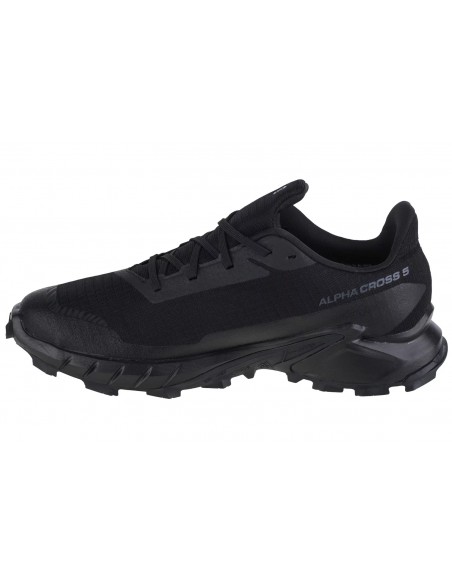 Salomon Alphacross 5 GTX L47307500 Ανδρικά Αθλητικά Παπούτσια Running Μαύρα Αδιάβροχα με Μεμβράνη Gore-Tex