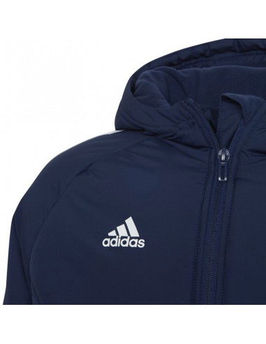 Adidas Παιδικό Καπιτονέ Μπουφάν Μακρύ με Κουκούλα Navy Μπλε HE3066