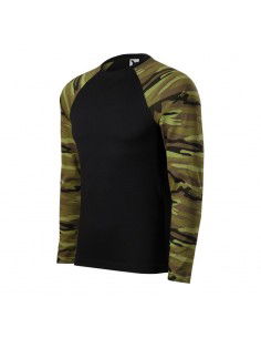 Malfini Camouflage LS M Tshirt MLI16634 camouflage green