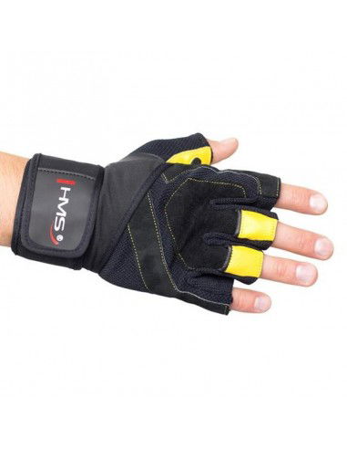 Black Yellow HMS RST01 rL gym gloves