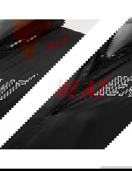 Mitchell Ness NBA Heavyweight Satin Jacket Miami Heat M OJBF3413MHEYYPPPBLCK