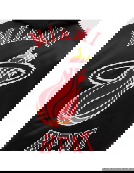 Mitchell Ness NBA Heavyweight Satin Jacket Miami Heat M OJBF3413MHEYYPPPBLCK