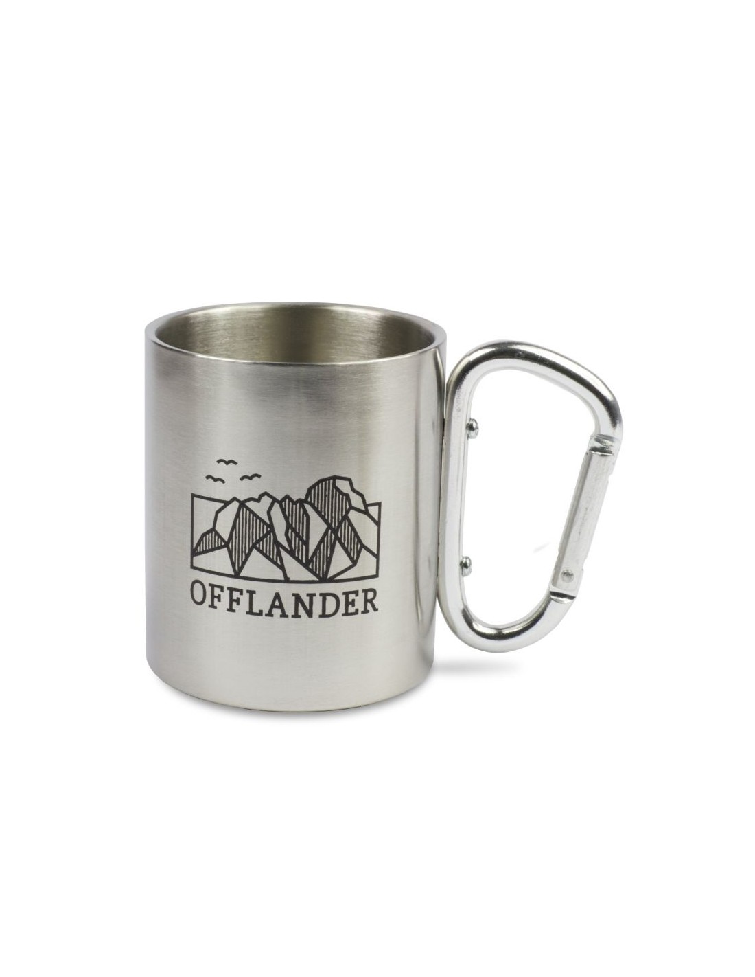 Offlander camping mug with a steel carabiner OFFCACC03