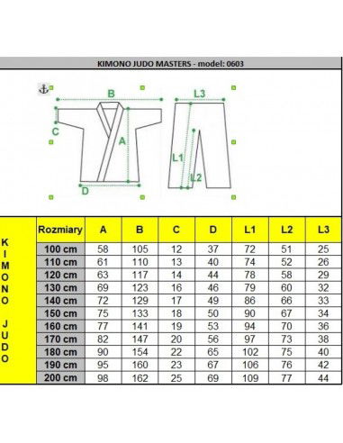 Masters judo kimono 100 cm 06030100