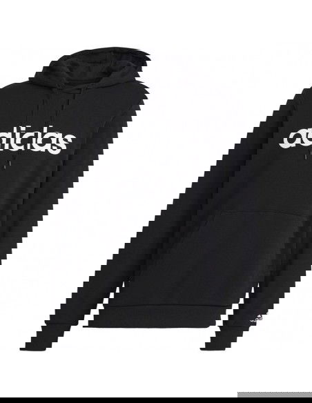 Men's adidas Essentials French Terry Linear Logo Hoodie black GK9064