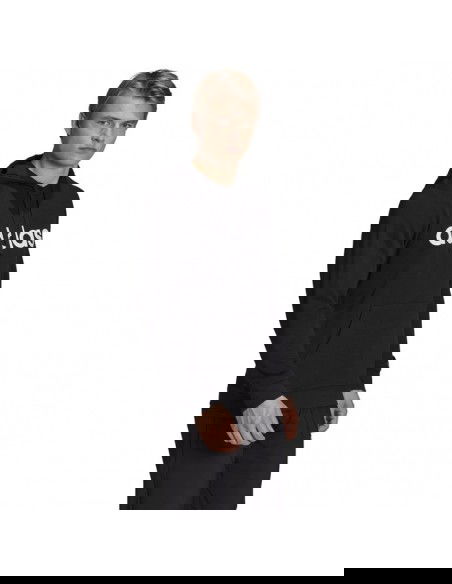 Men's adidas Essentials French Terry Linear Logo Hoodie black GK9064