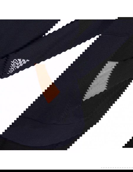 Men's adidas Essentials French Terry Linear Logo Hoodie navy blue GK9066