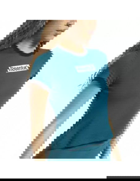 Reebok Training Essentials Linear Logo Γυναικείο Αθλητικό T-shirt Μαύρο FK6681