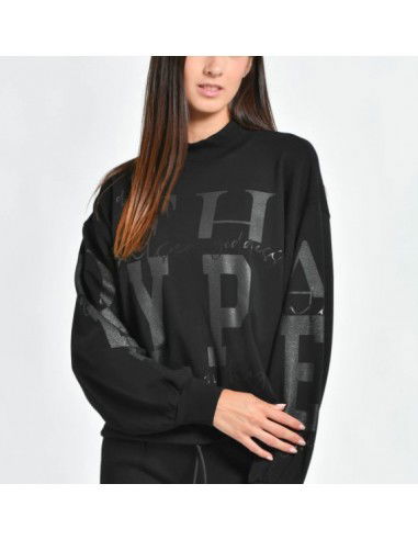 Deha Luxe Graphic Sweatshirt D7382110009 Μαύρο