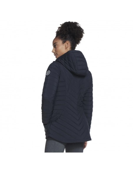 Skechers Κοντό Γυναικείο Αμάνικο Puffer Μπουφάν για Χειμώνα Μαύρο JA7-BLK